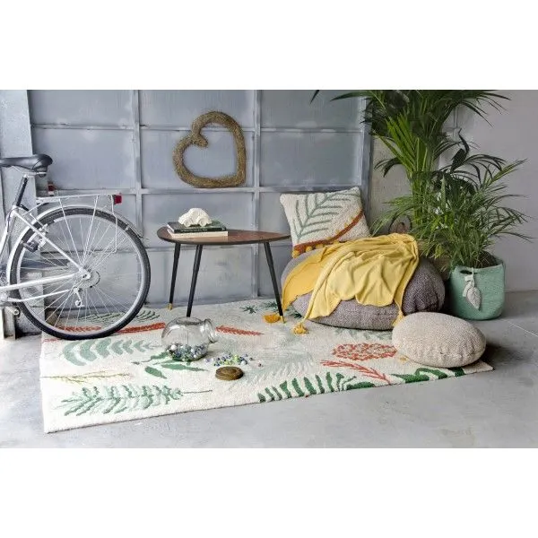 Dywan BOTANIC L 170x240beżowy w kolorowe motywy roślinne | MIRAT. w stylu kolekcja
