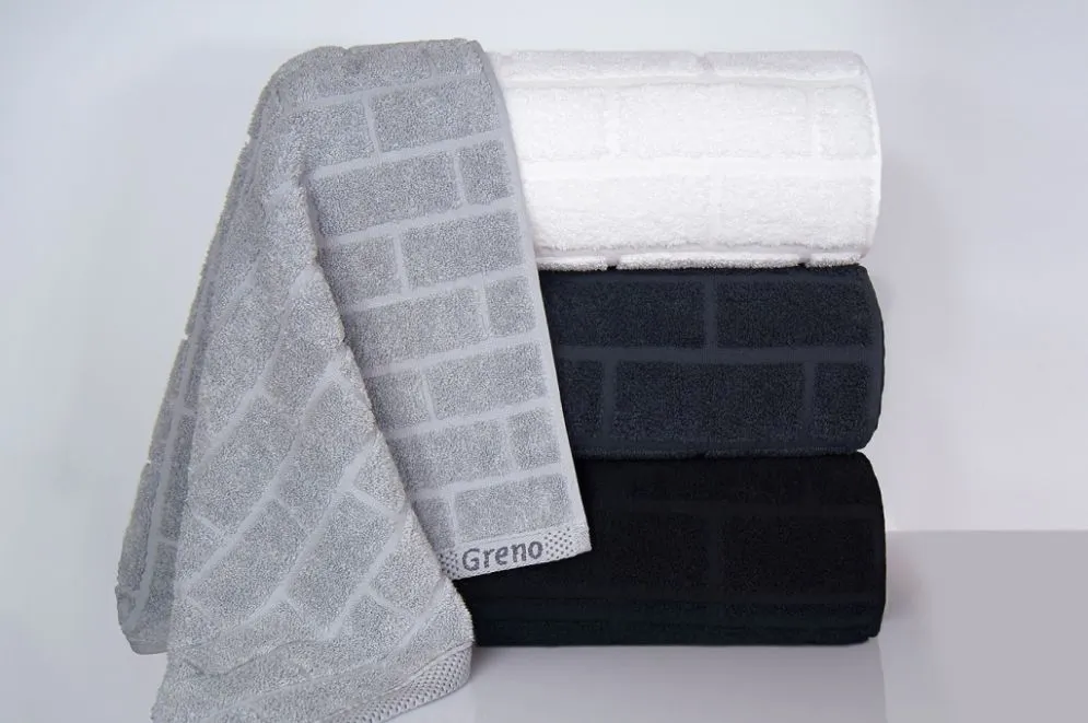Ręcznik Greno BRICK 70x140 czarny luksusowy | MIRAT. w stylu  kolekcja