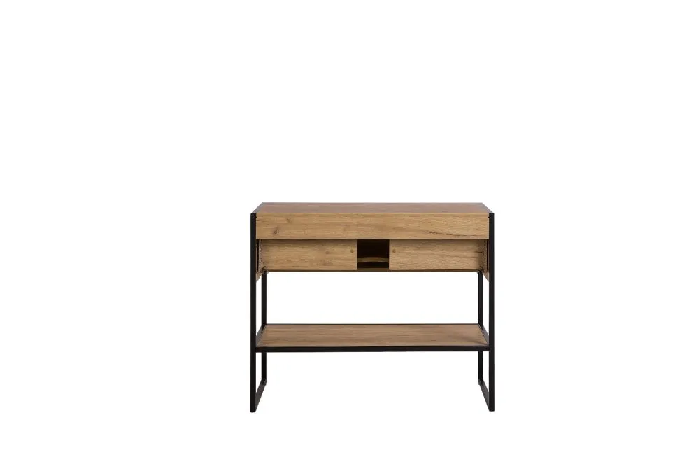 Szafka pod umywalkę nablatową BROOKLIN 90 cm dąb craft złoty stojąca | MIRAT. w stylu LOFT kolekcja BROOKLIN