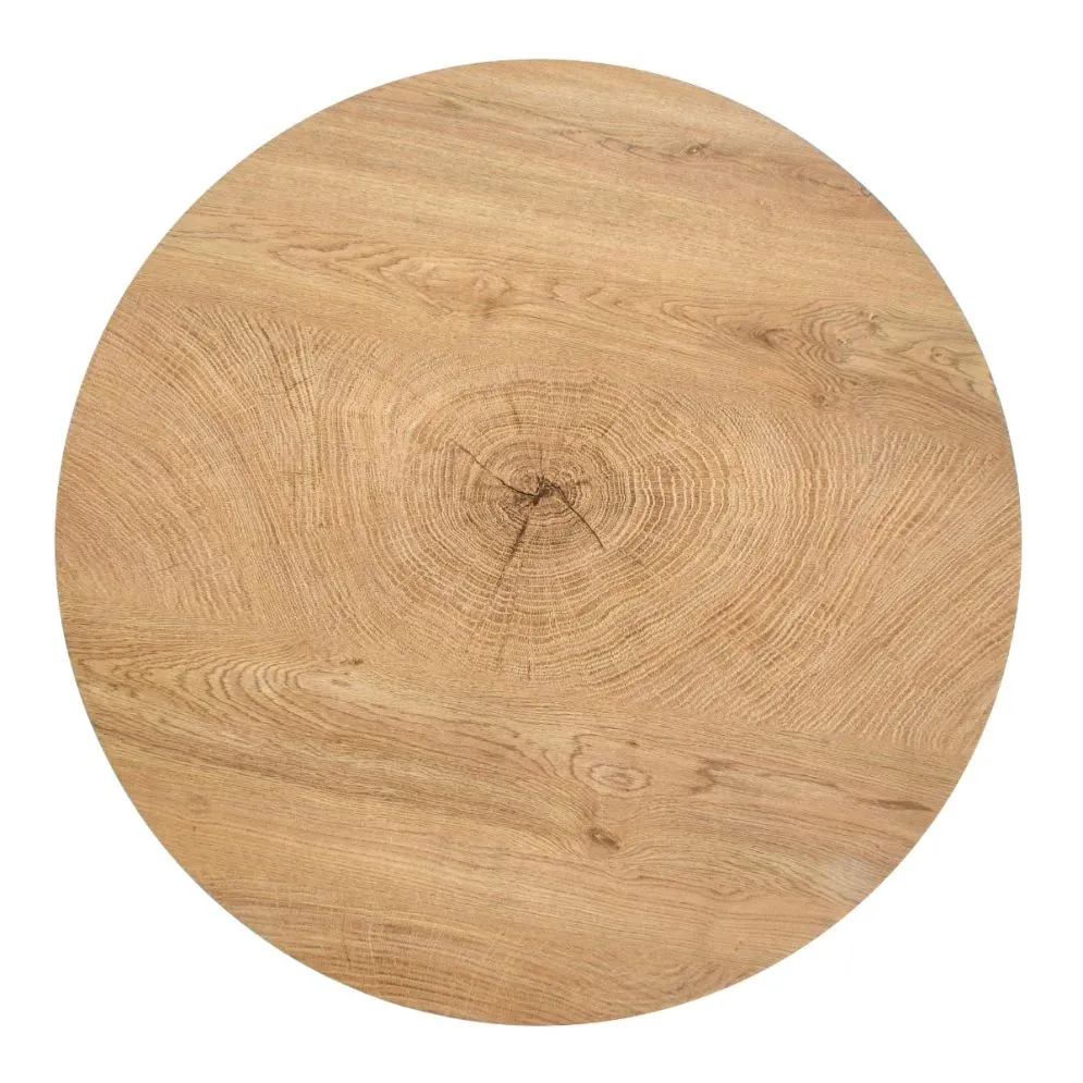 Stolik kawowy BROOKLYN 80x80 dąb/czarna do salonu w stylu industrialnym | MIRAT. styl LOFT