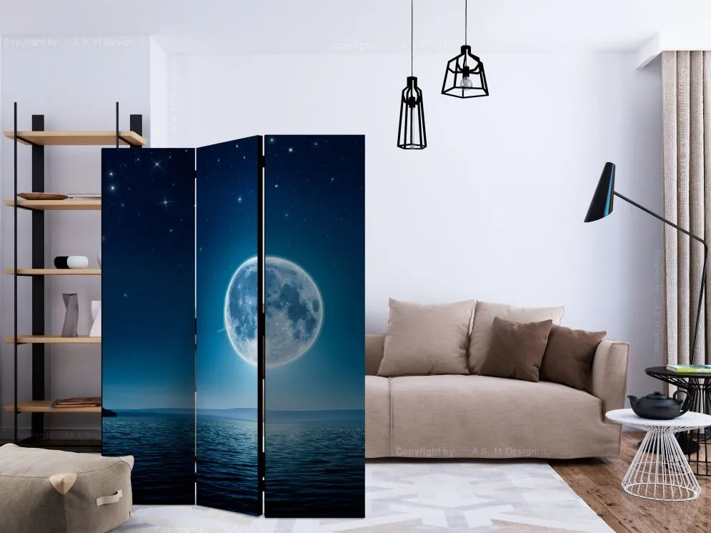 Parawan dwustronny Pejzaże 135x172 cm 3-częściowy niebieski | MIRAT.