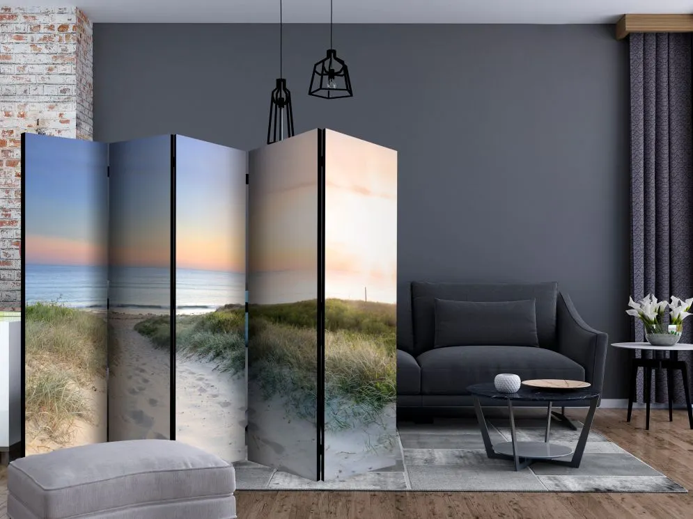 Parawan akustyczny Pejzaże 225x172 cm 5-częściowy szary | MIRAT.