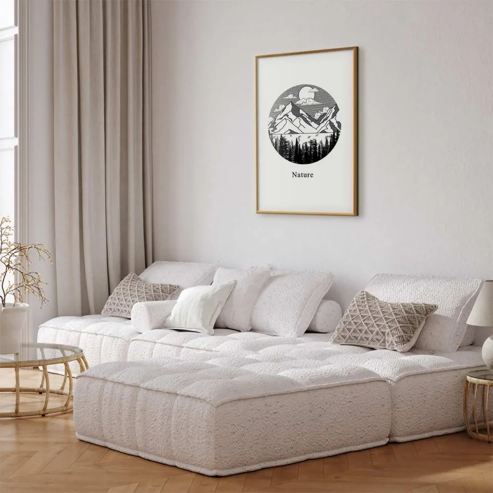Plakat Zaginiona kraina 60x90 cm z ramą złotą bez marginesu | MIRAT.