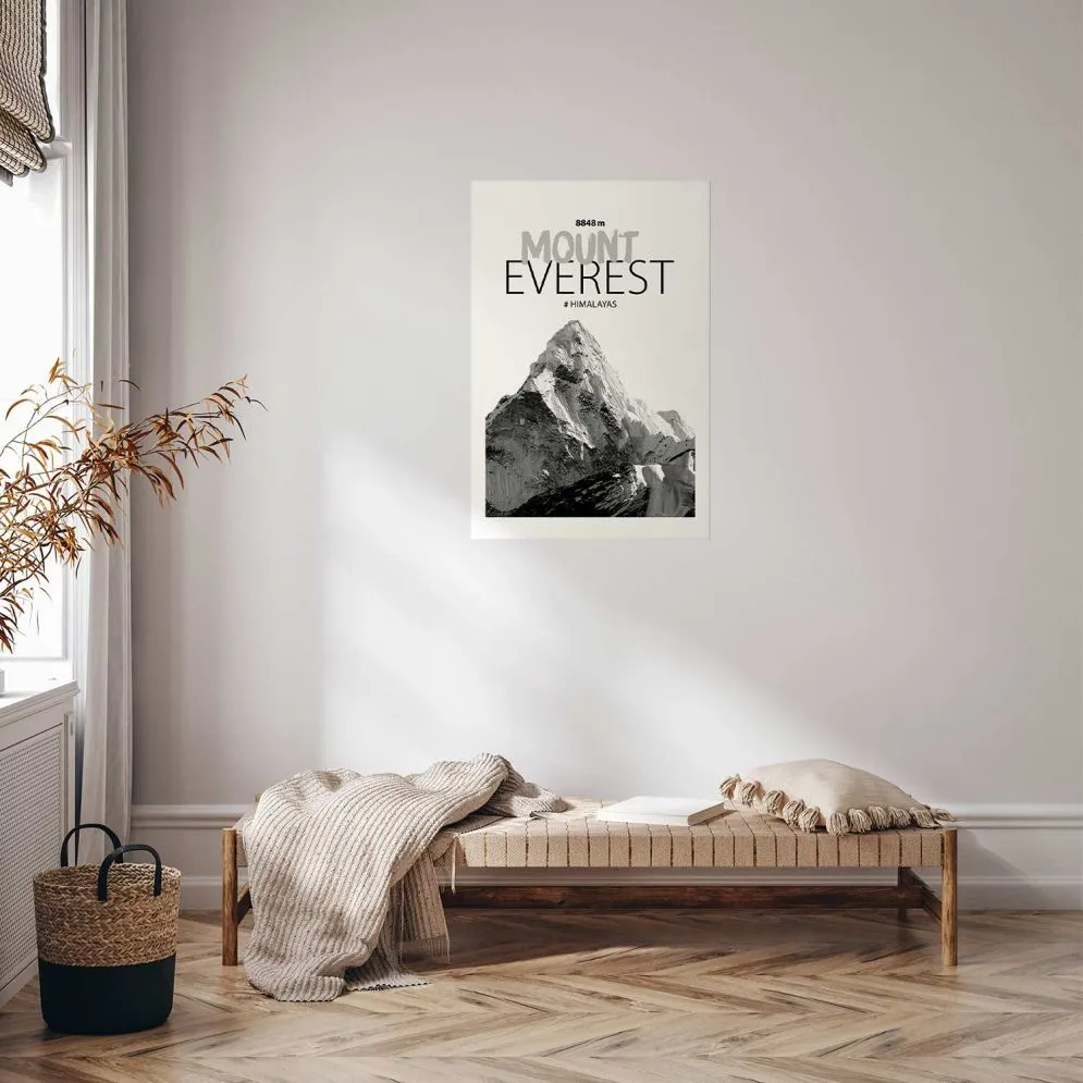 Plakat Mount Everest 21x30 cm bez ramy z marginesem | MIRAT.