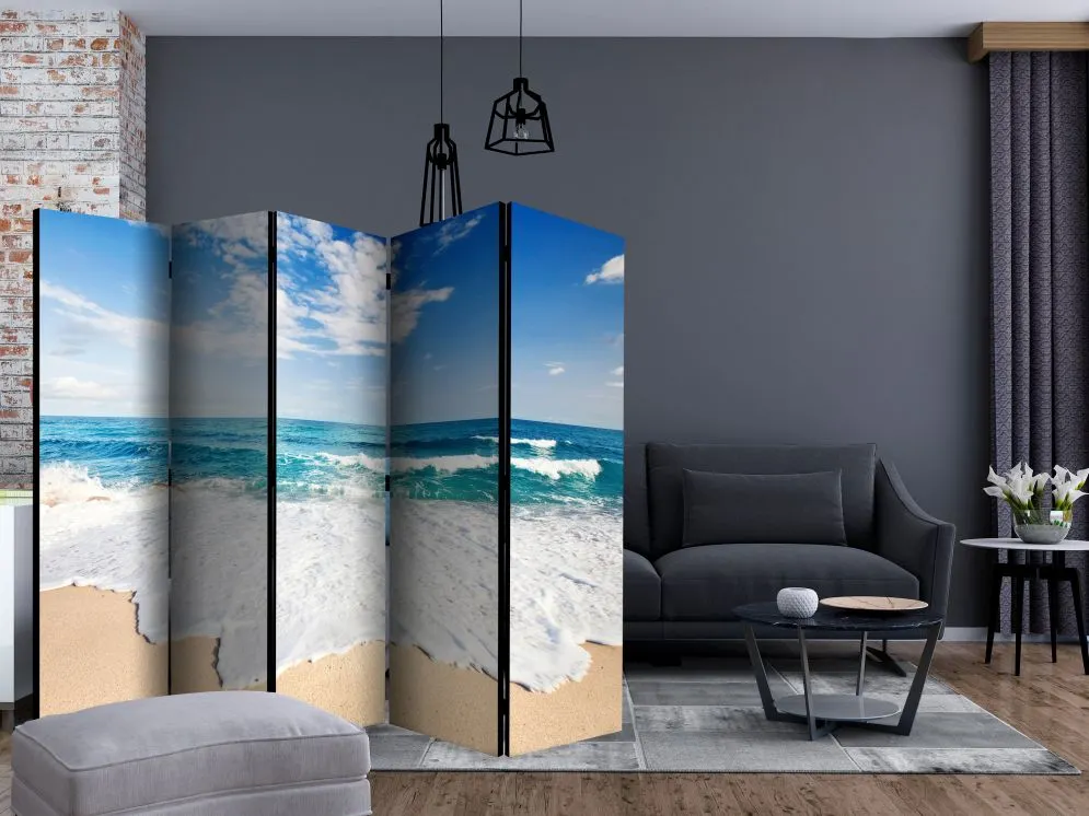 Parawan dwustronny Pejzaże 225x172 cm 5-częściowy szary | MIRAT.