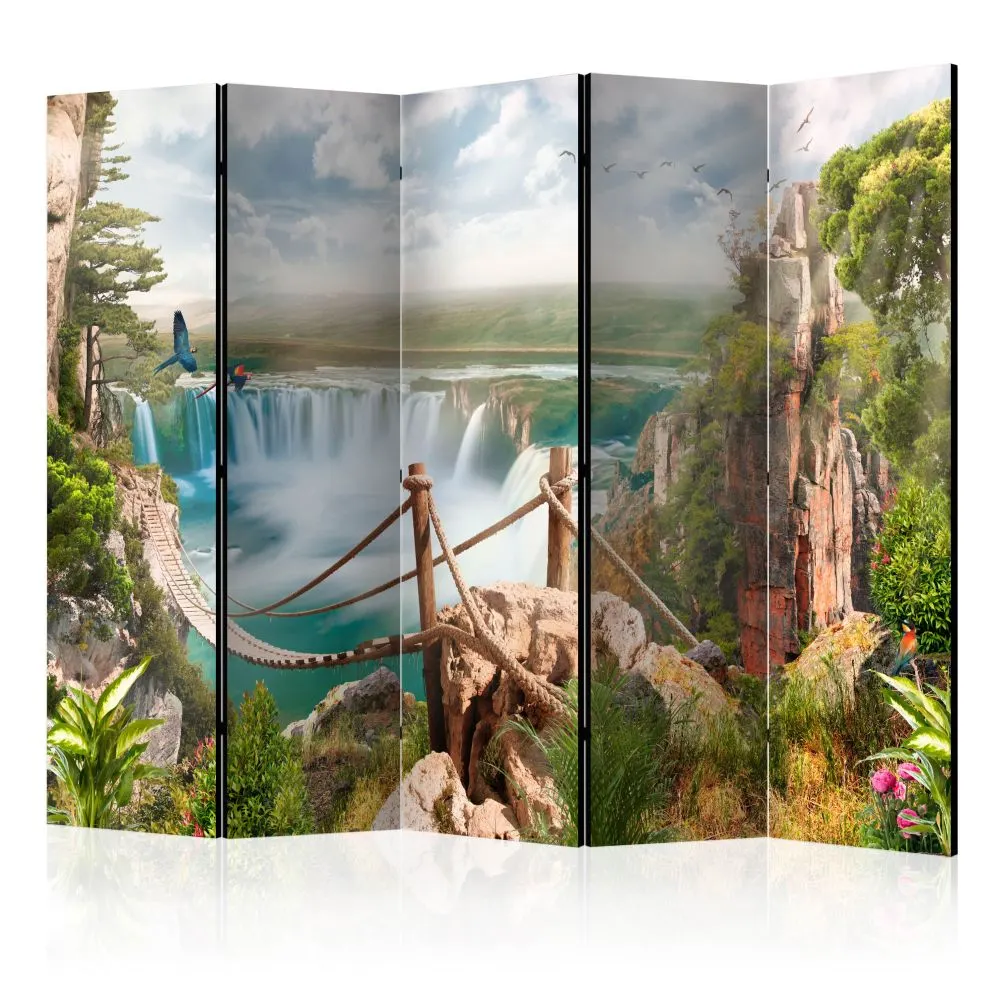 Parawan akustyczny Pejzaże 225x172 cm 3-częściowy beżowy | MIRAT.
