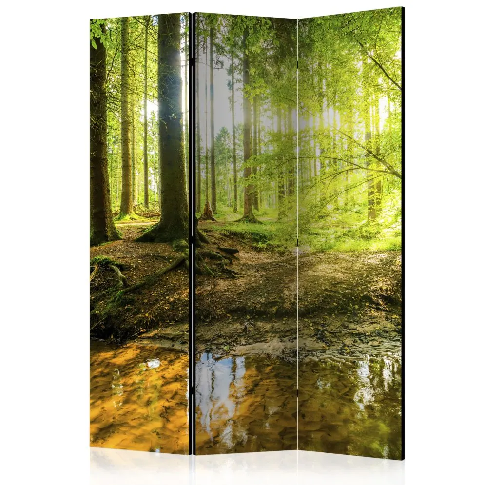 Parawan jednostronny Pejzaże 135x172 cm 3-częściowy żółty | MIRAT.