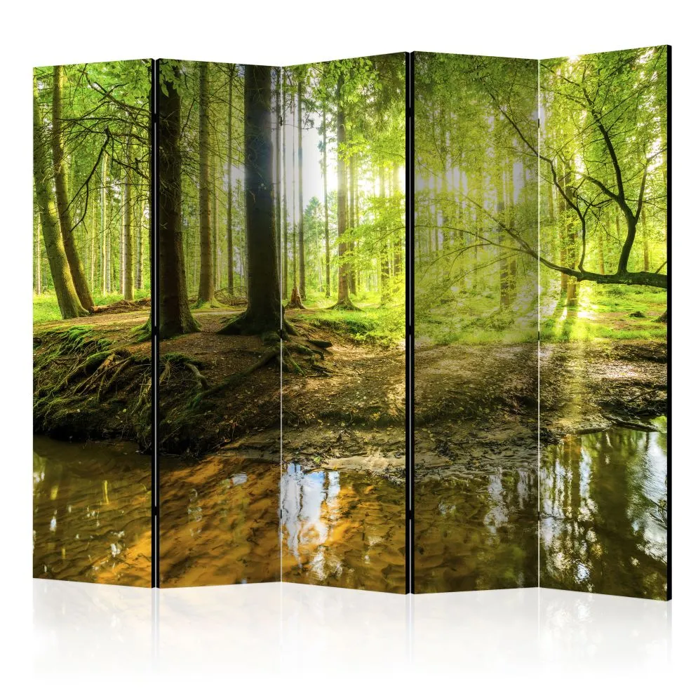 Parawan akustyczny Pejzaże 225x172 cm 3-częściowy żółty | MIRAT.