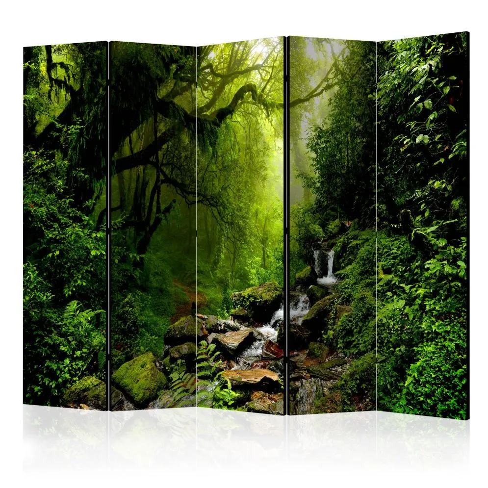 Parawan akustyczny Pejzaże 225x172 cm 3-częściowy zielony | MIRAT.