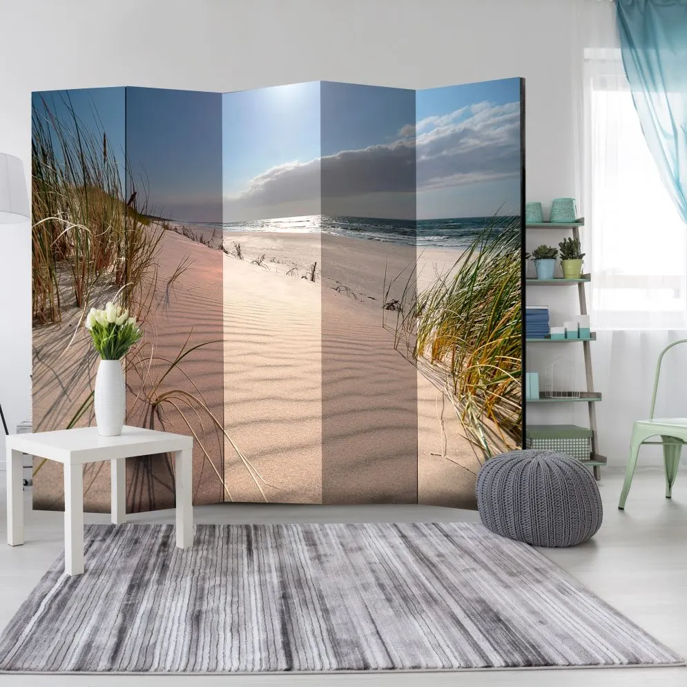 Parawan dwustronny Pejzaże 225x172 cm 5-częściowy szary | MIRAT.
