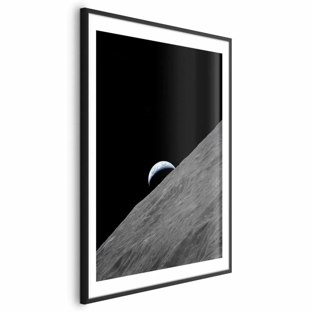 Plakat Samotna planeta 21x30 cm z ramą czarną z marginesem | MIRAT.