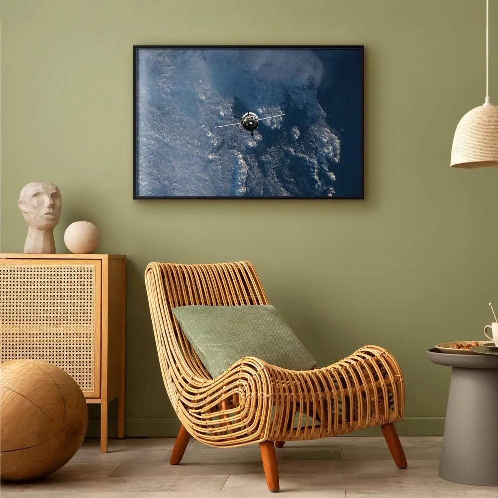 Plakat Błękitna planeta 60x40 cm z ramą czarną bez marginesu | MIRAT.