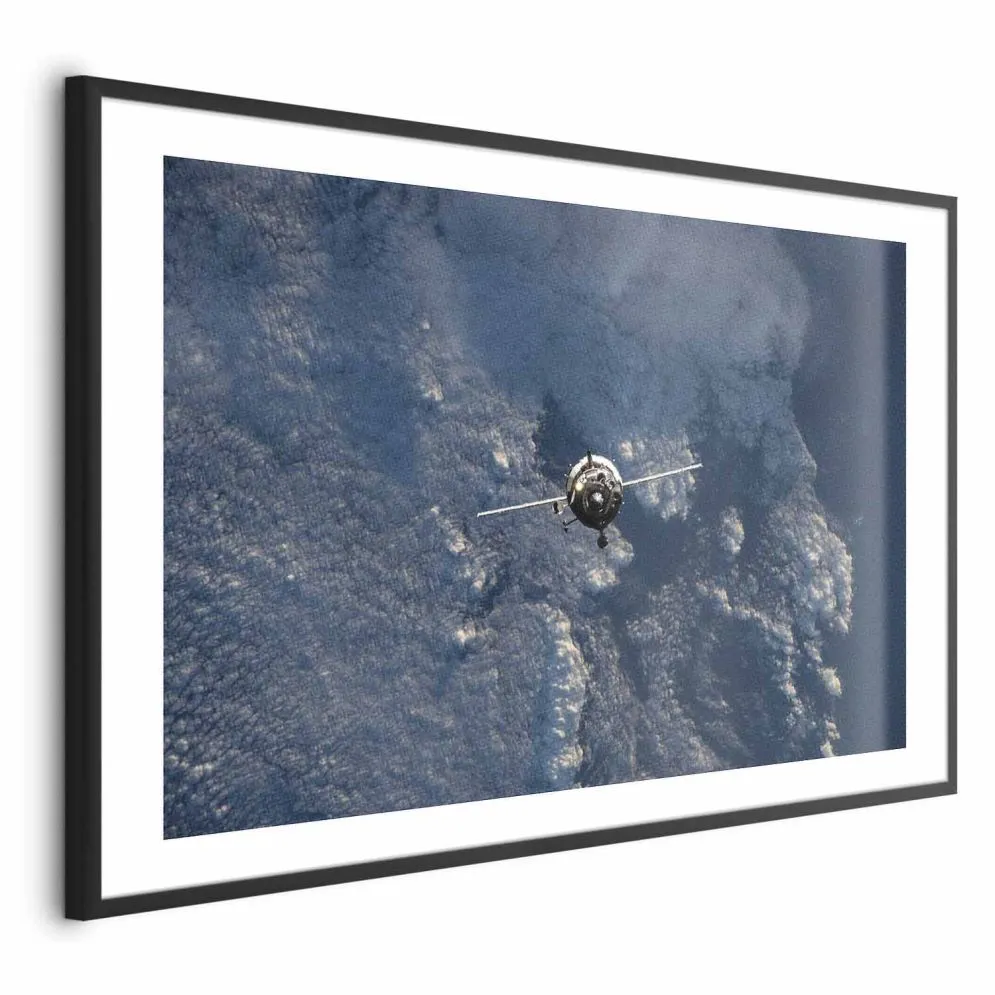 Plakat Błękitna planeta 42x29,7 cm z ramą czarną z marginesem | MIRAT.