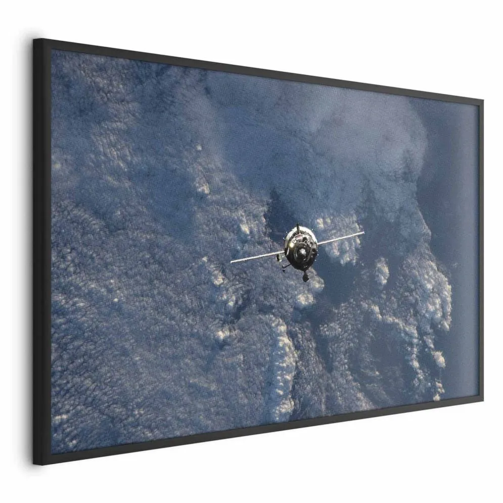 Plakat Błękitna planeta 60x40 cm z ramą czarną bez marginesu | MIRAT.