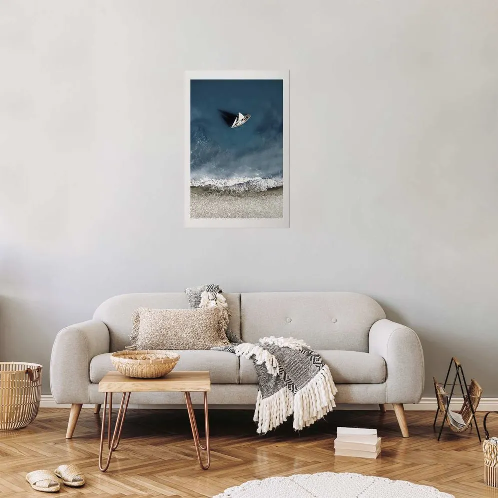 Plakat Jacht 29,7x42 cm bez ramy z marginesem | MIRAT.