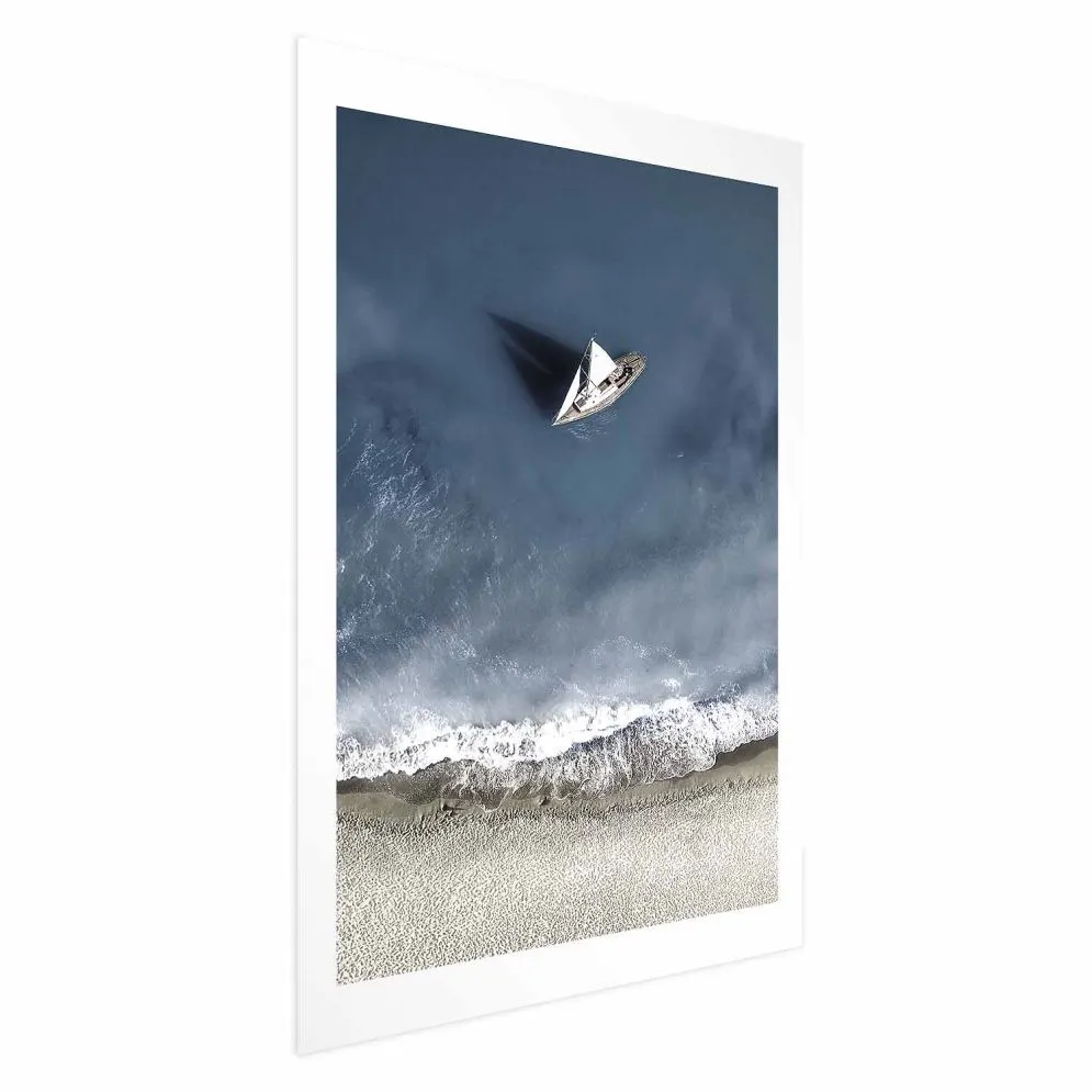 Plakat Jacht 29,7x42 cm bez ramy z marginesem | MIRAT.