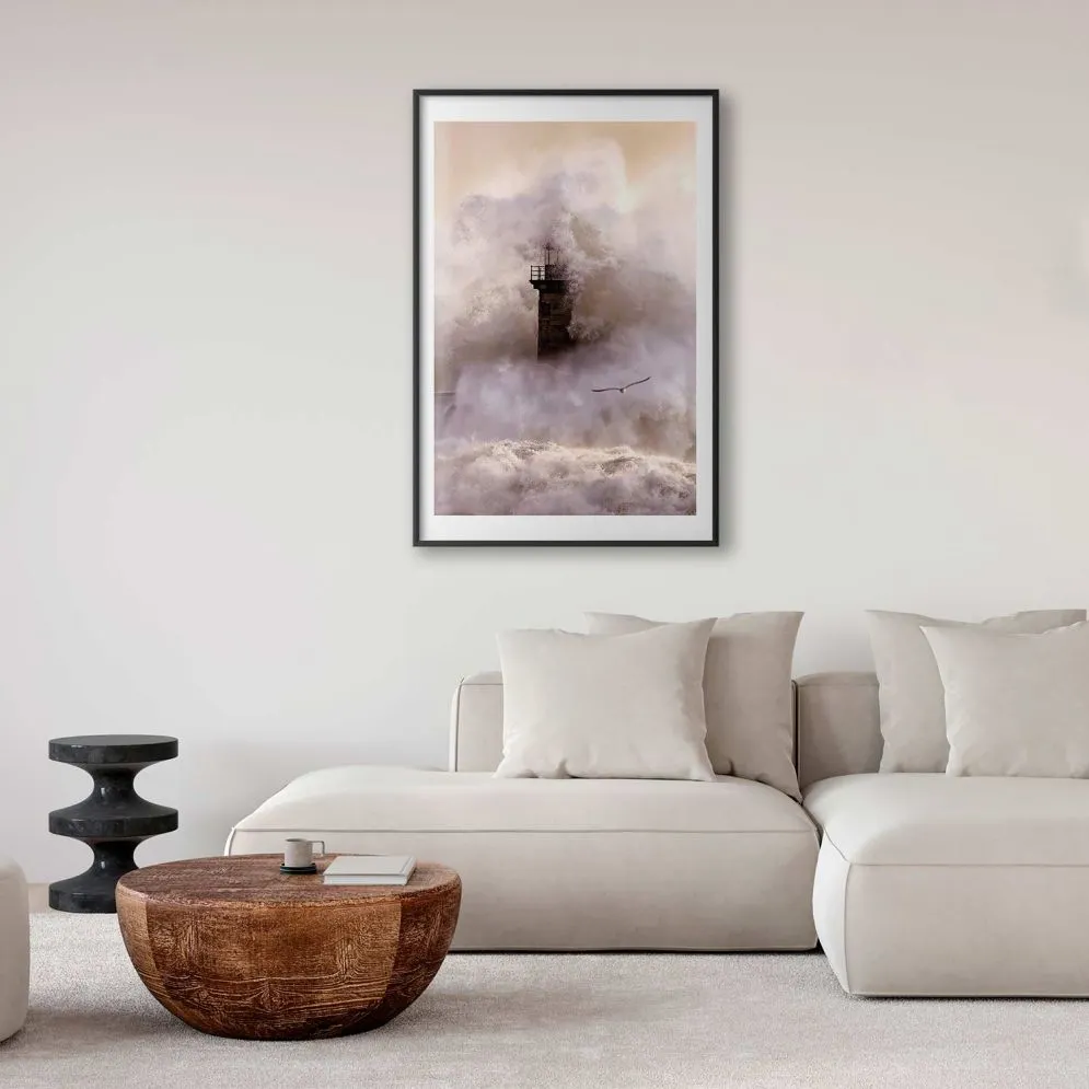 Plakat Sztorm 60x90 cm z ramą czarną z marginesem | MIRAT.