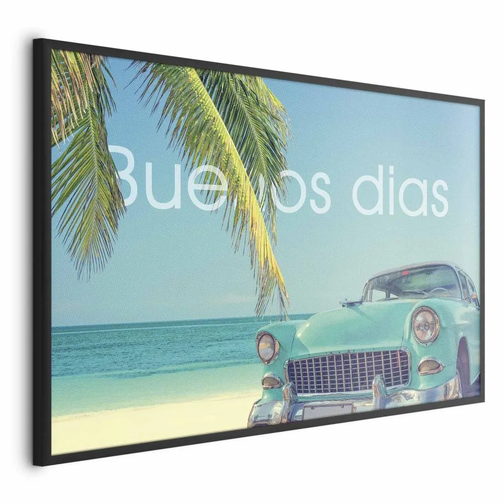 Plakat Buenos dias 60x40 cm z ramą czarną bez marginesu | MIRAT.