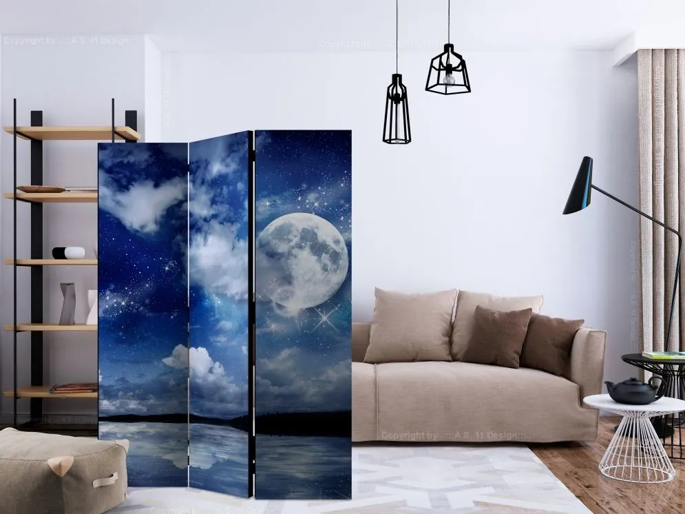 Parawan dwustronny Pejzaże 135x172 cm 3-częściowy niebieski | MIRAT.