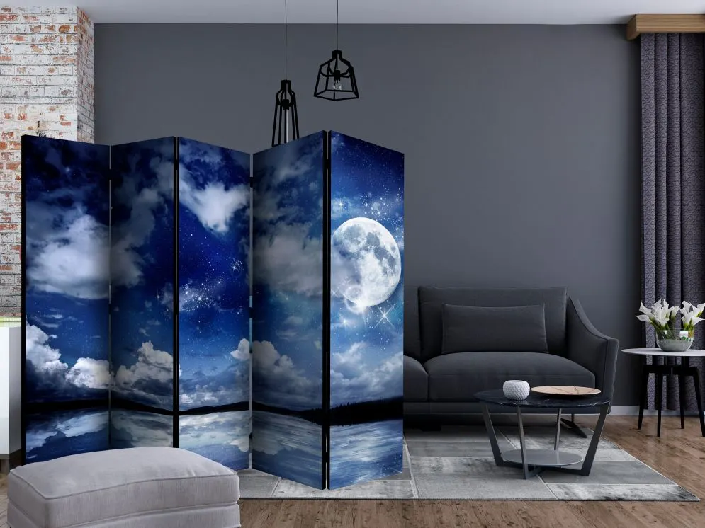 Parawan akustyczny Pejzaże 225x172 cm 5-częściowy fioletowy | MIRAT.