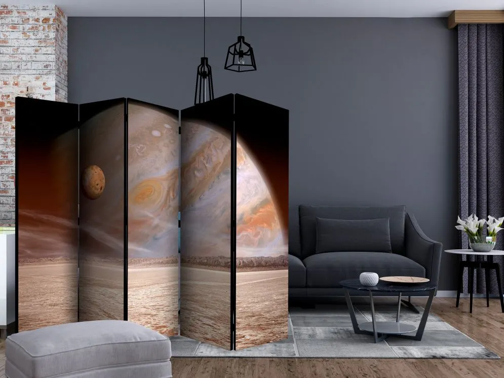 Parawan jednostronny Pejzaże 225x172 cm 5-częściowy beżowy | MIRAT.