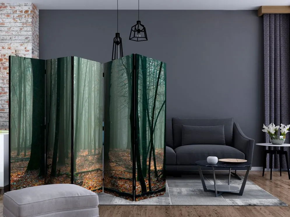 Parawan dwustronny Pejzaże 225x172 cm 5-częściowy czarny | MIRAT.