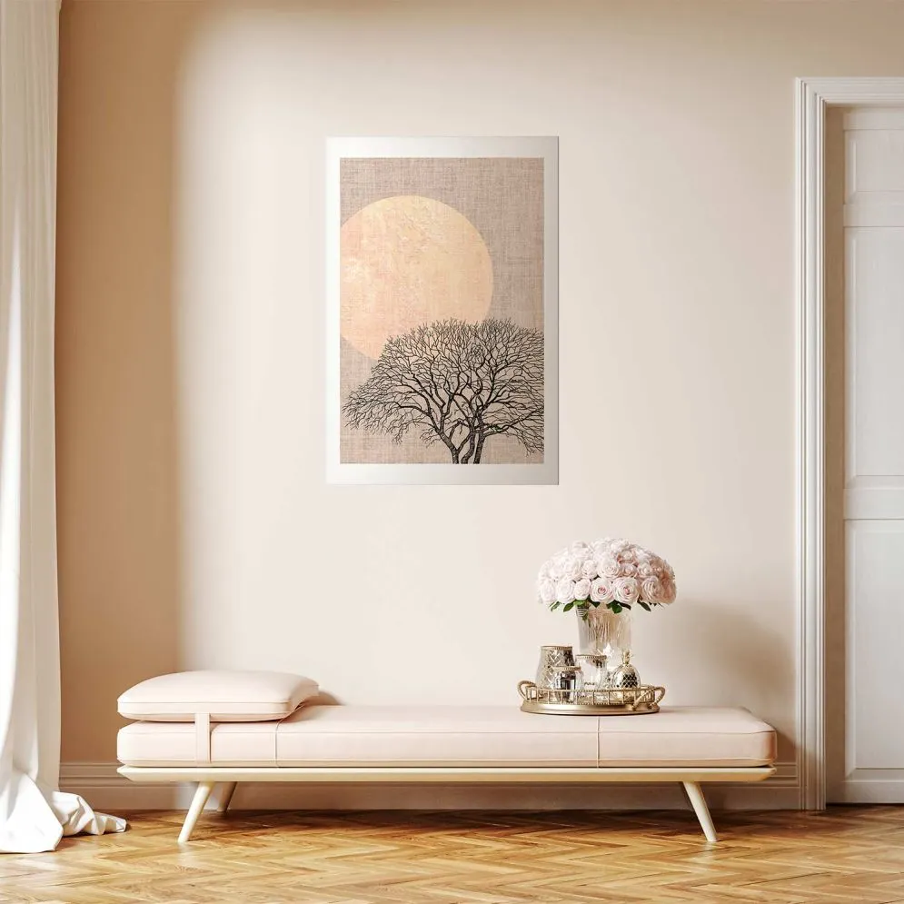 Plakat Poranna pełnia księżyca 40x60 cm bez ramy z marginesem | MIRAT.