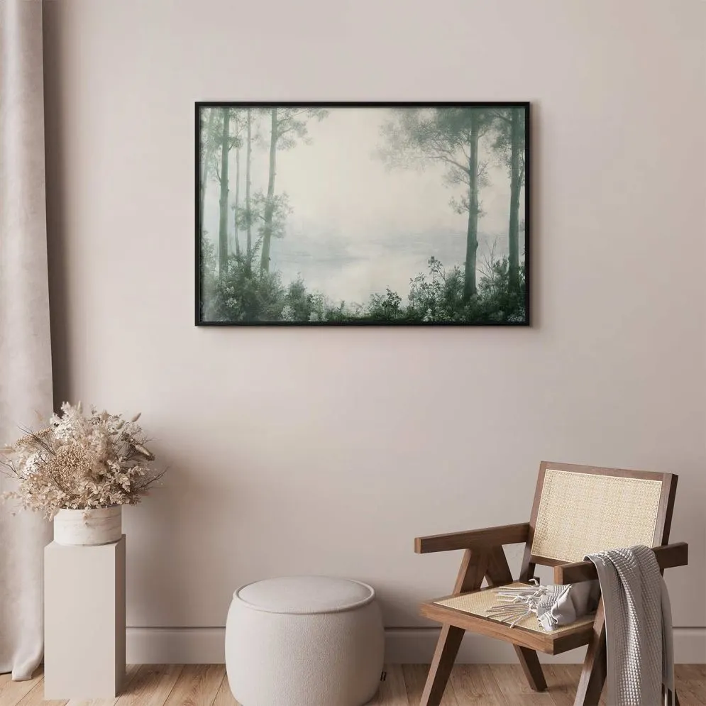 Plakat Lasek i staw 60x40 cm z ramą czarną bez marginesu | MIRAT.