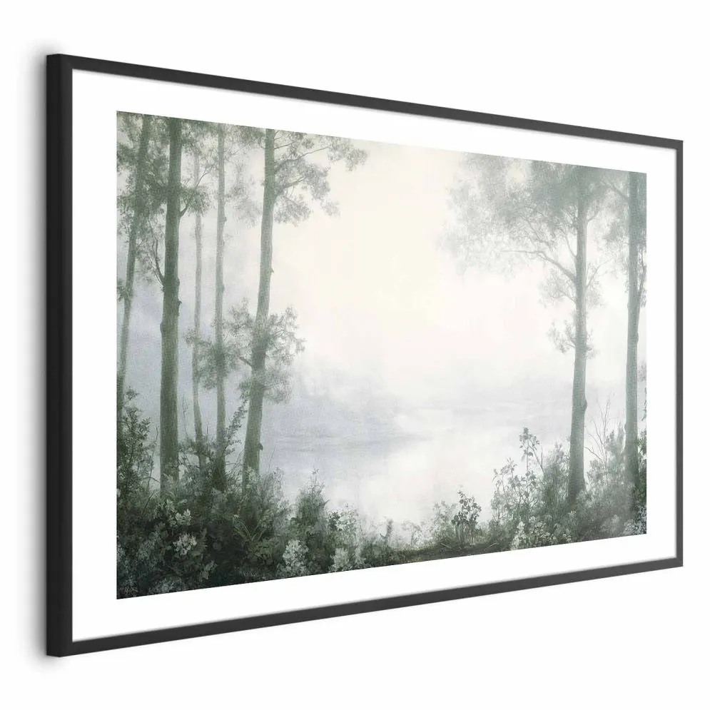 Plakat Lasek i staw 42x29,7 cm z ramą czarną z marginesem | MIRAT.