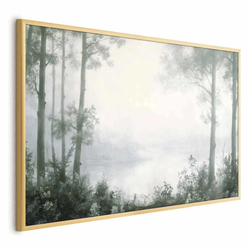 Plakat Lasek i staw 42x29,7 cm z ramą złotą bez marginesu | MIRAT.