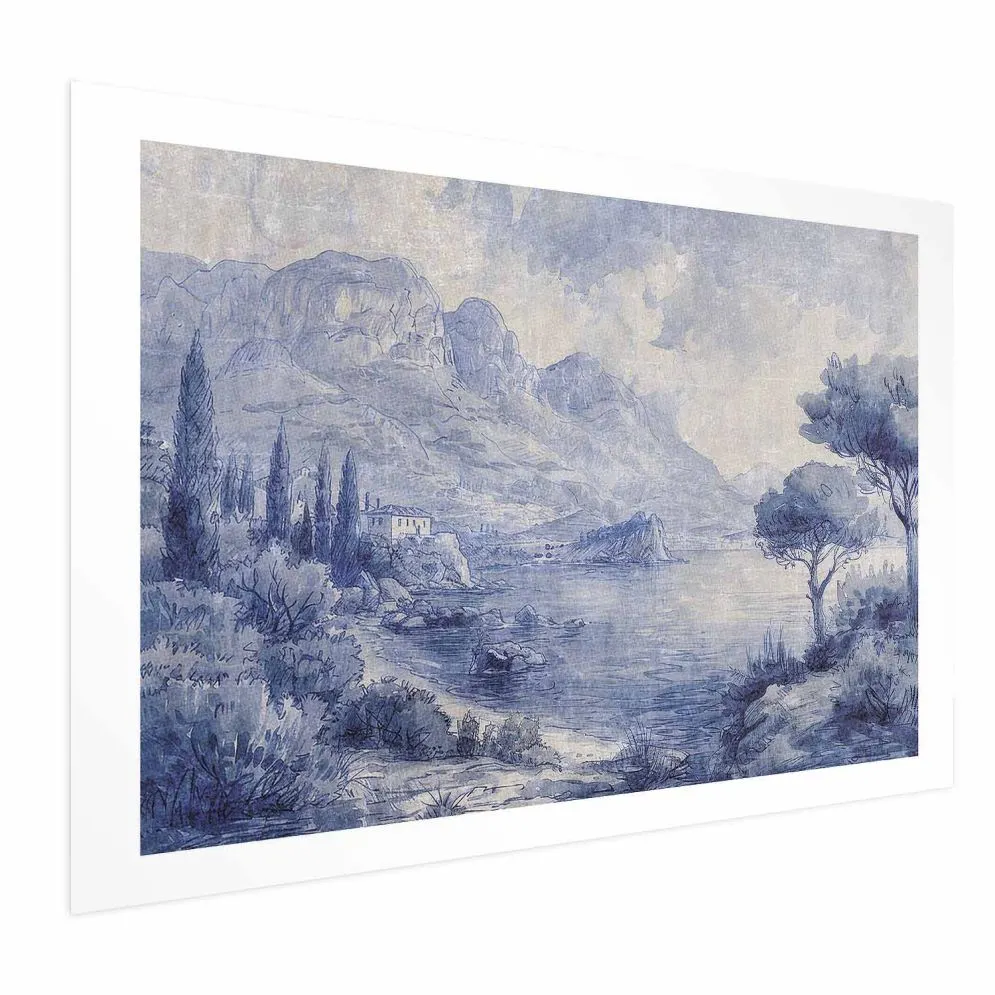 Plakat Niebieska zatoka 60x40 cm bez ramy z marginesem | MIRAT.