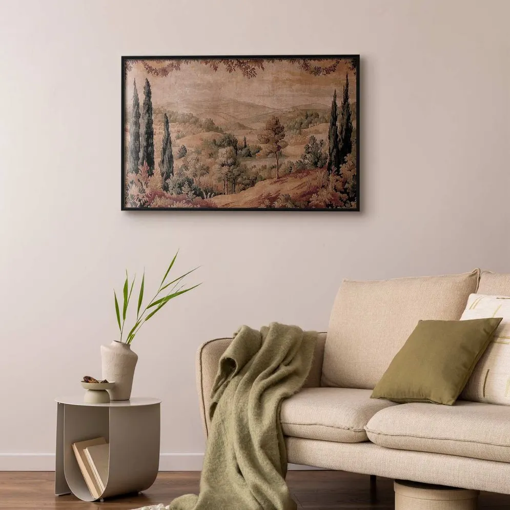 Plakat Śródziemnomorski krajobraz 60x90 cm z ramą czarną bez marginesu | MIRAT.