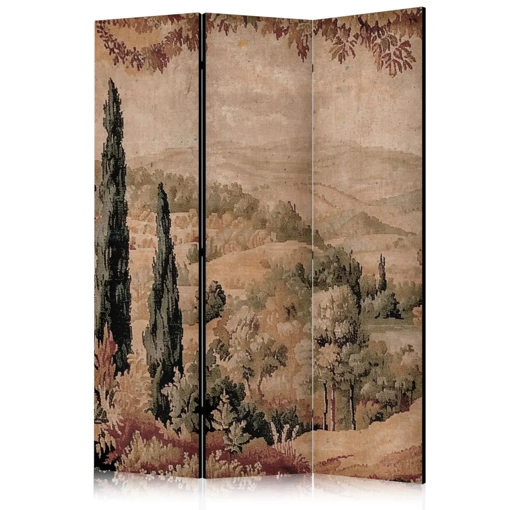 Parawan dwustronny Pejzaże 135x172 cm 3-częściowy czarny | MIRAT.
