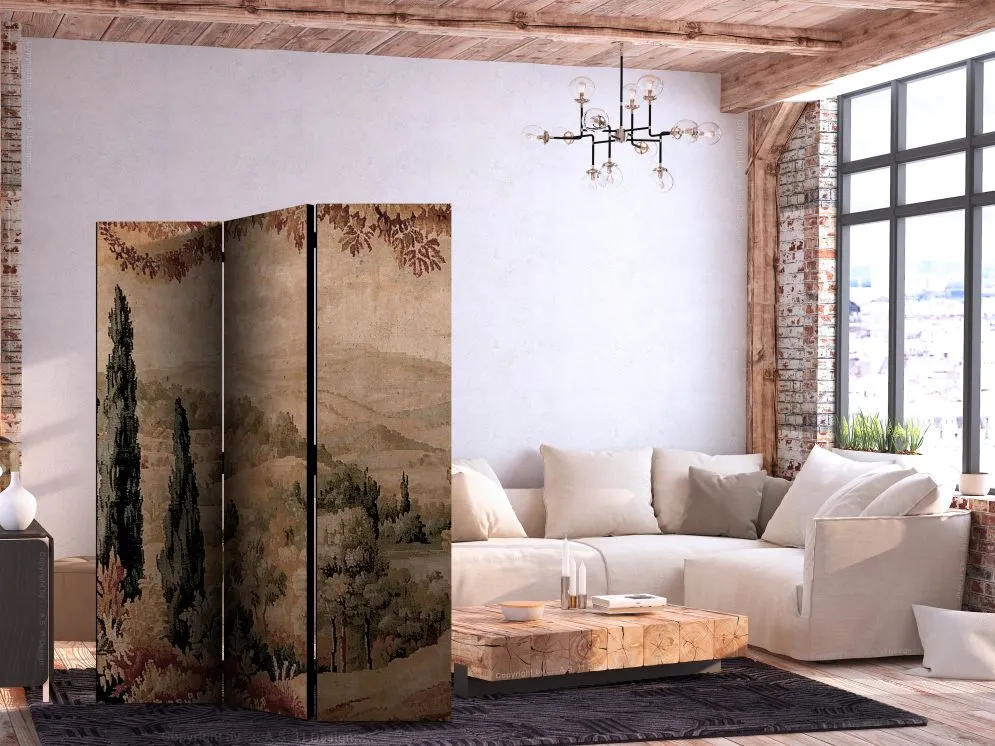 Parawan dwustronny Pejzaże 135x172 cm 3-częściowy czarny | MIRAT.