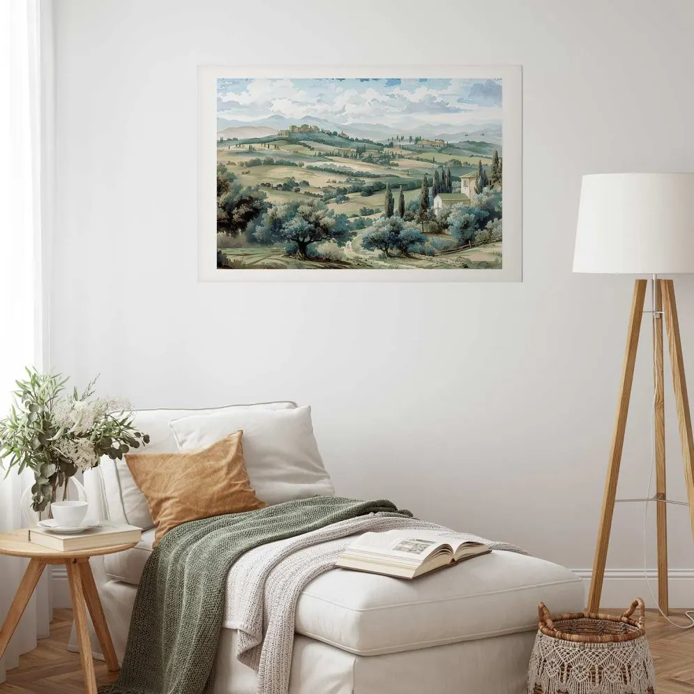 Plakat Pejzaż z polami 30x21 cm bez ramy z marginesem | MIRAT.
