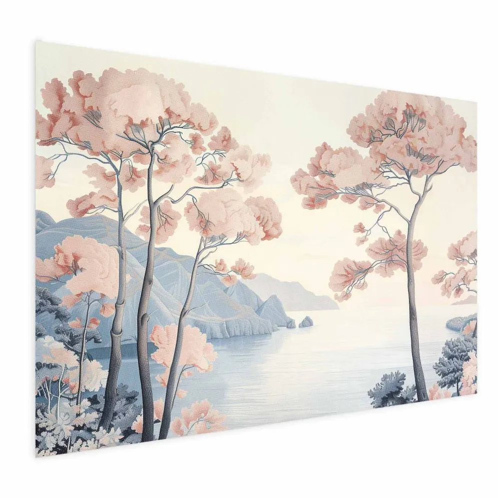 Plakat Ocean i drzewa 90x60 cm bez ramy z marginesem | MIRAT.