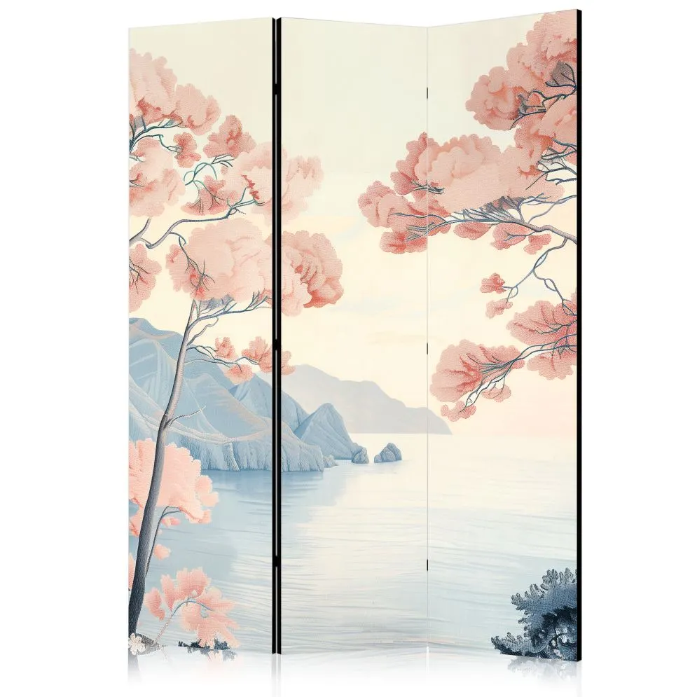 Parawan dwustronny Pejzaże 135x172 cm 3-częściowy beżowy | MIRAT.