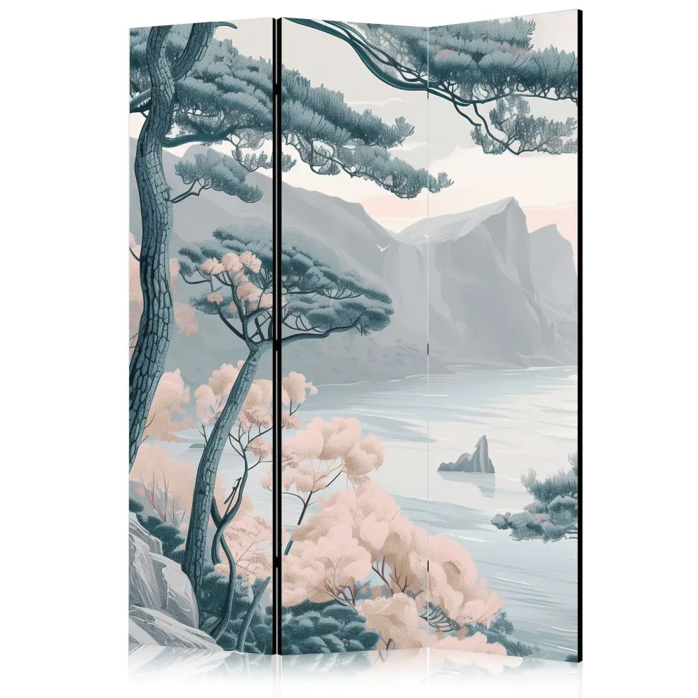 Parawan jednostronny Pejzaże 135x172 cm 3-częściowy szary | MIRAT.