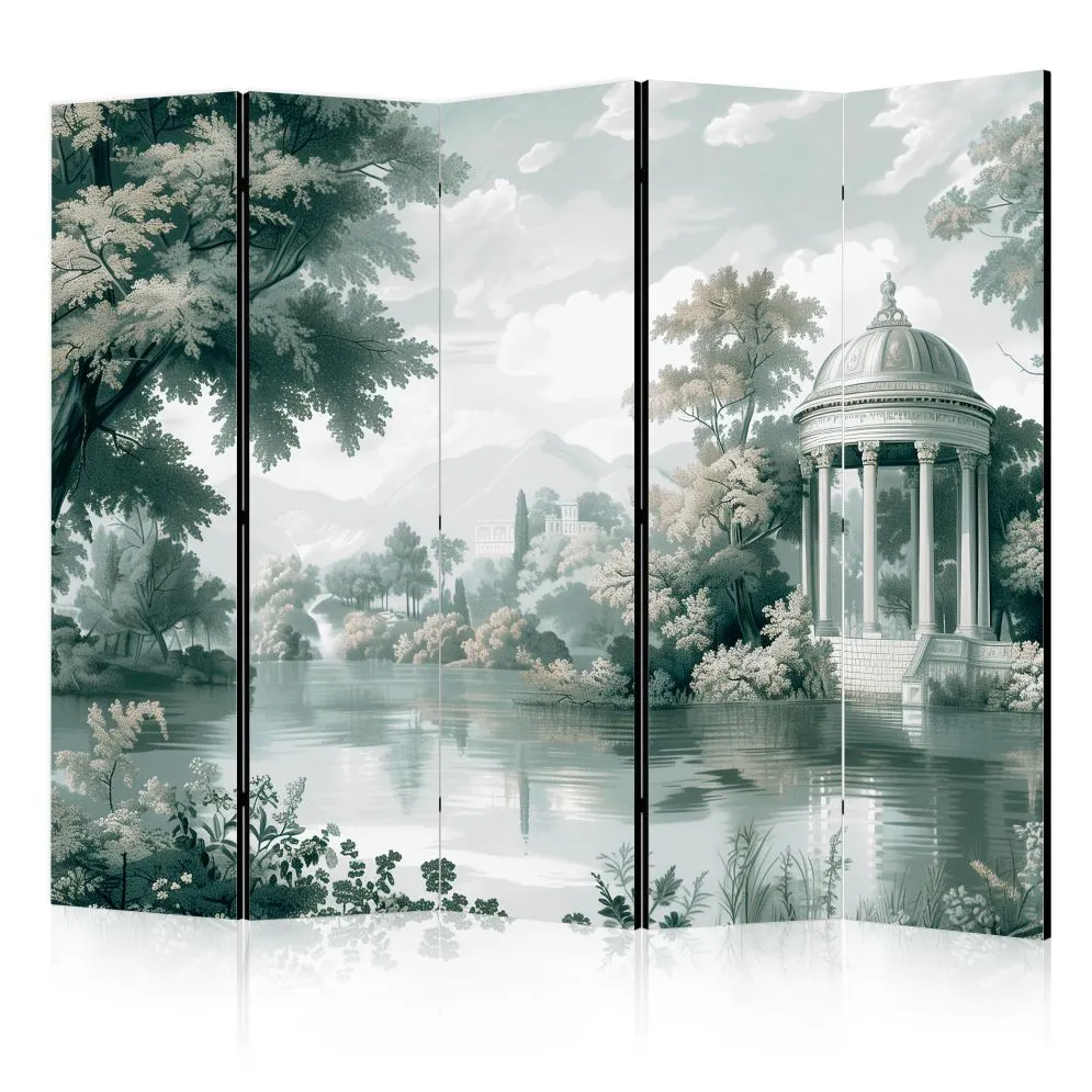 Parawan jednostronny Pejzaże 225x172 cm 5-częściowy szary | MIRAT.
