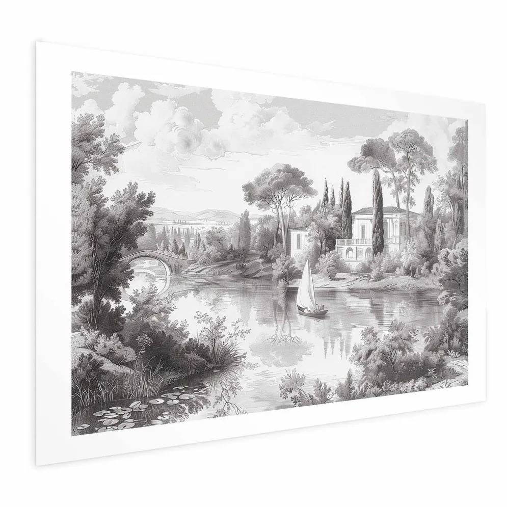 Plakat Pejzaż vintage 60x40 cm bez ramy bez marginesu | MIRAT.