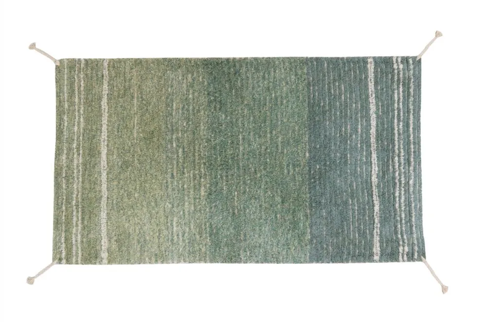 Dywan TWIN VINTAGE BLUE 80x140 niebieski/beżowy dwustronny z frędzlami | MIRAT.