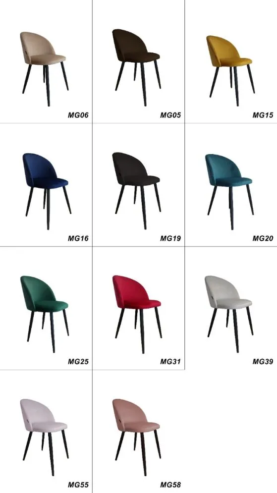 Krzesło CLAUDINE 1 VELVET jasno szare nowoczesne | MIRAT. w stylu kolekcja