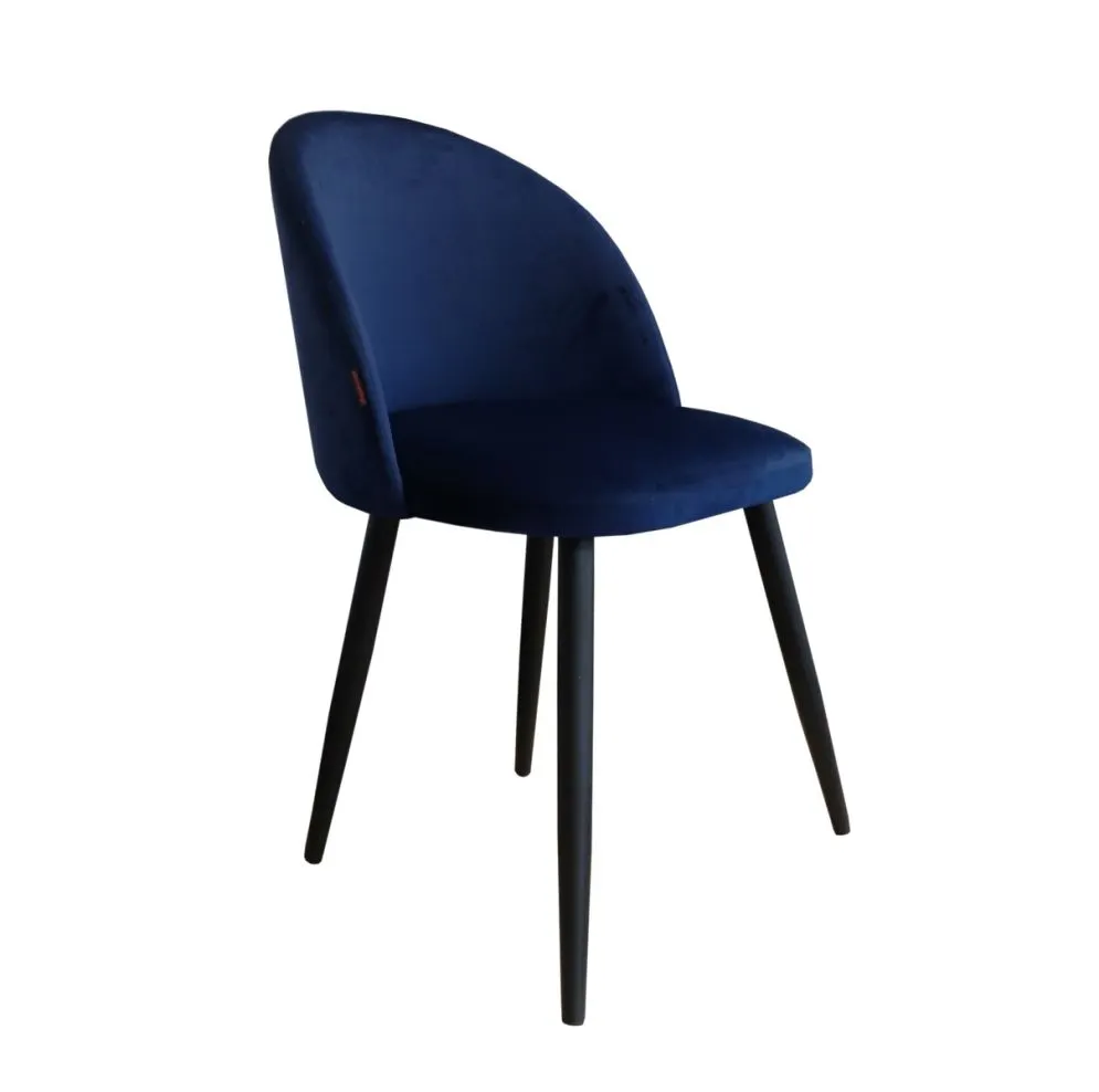 Zestaw krzeseł CLAUDINE 1 VELVET 2 szt granatowe w stylu glamour | MIRAT. w stylu kolekcja