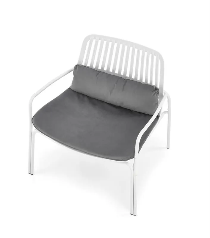 Fotel MELBY biały metalowy I sklep meblowy MIRAT. styl LOFT