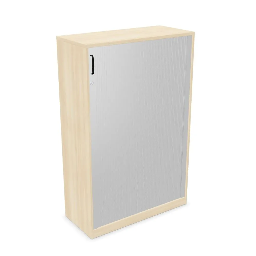 Szafka biurowa żaluzjowa EASY SPACE CABINET HRT 4-OH 100cm akacjowa zamykana I sklep meblowy MIRAT.