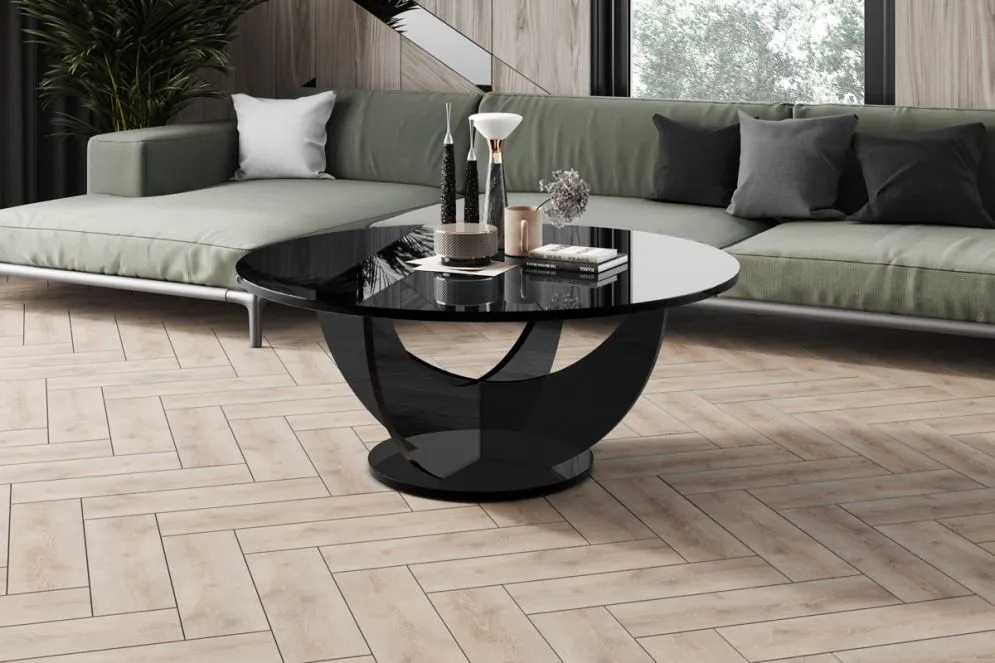 Ława CAPRI 100x100 czarny połysk polskiej produkcji I sklep meblowy MIRAT.