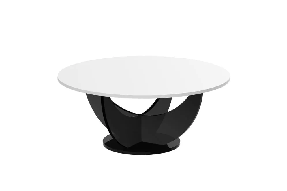 Ława CAPRI 100x100 biały połysk/czarny połysk polskiej produkcji I sklep meblowy MIRAT.