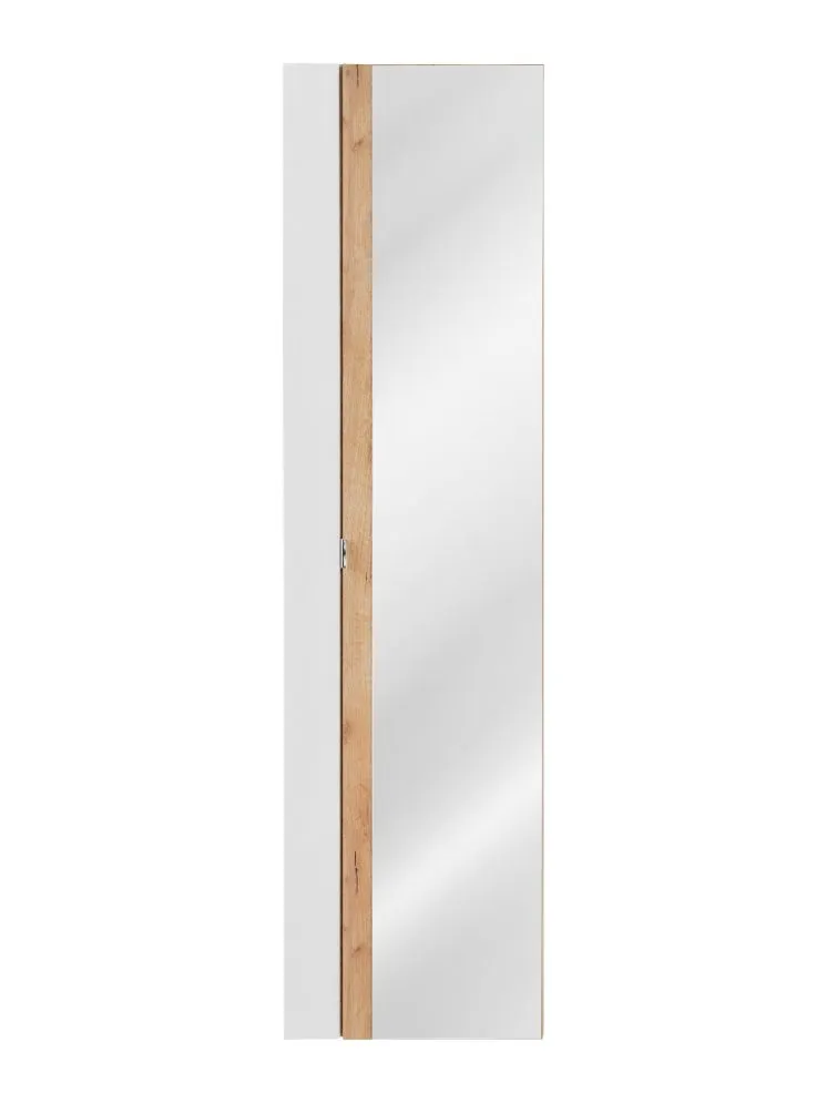 Szafka łazienkowa MILANO / CAPRI 45 cm biała połysk z lustrem | MIRAT. w stylu  kolekcja CAPRI