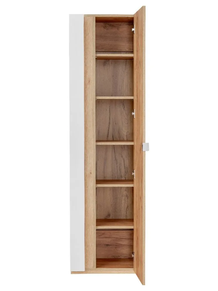 Szafka łazienkowa MILANO / CAPRI 45 cm biała połysk z lustrem | MIRAT. w stylu  kolekcja CAPRI