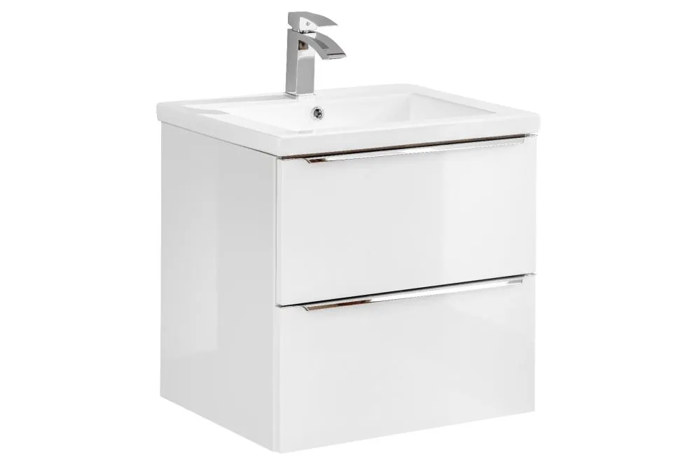 Szafka pod umywalkę MILANO / CAPRI 60 cm biała wisząca | MIRAT. w stylu kolekcja CAPRI
